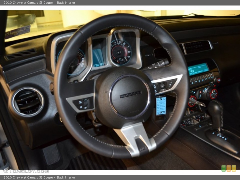 Black Interior Steering Wheel for the 2010 Chevrolet Camaro SS Coupe #53824204