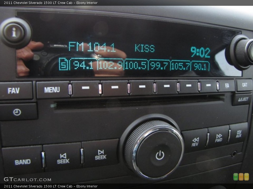 Ebony Interior Audio System for the 2011 Chevrolet Silverado 1500 LT Crew Cab #53831217