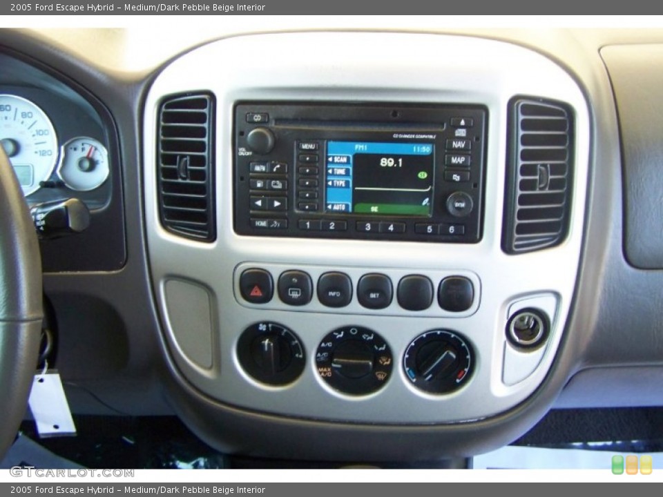 Medium/Dark Pebble Beige Interior Controls for the 2005 Ford Escape Hybrid #53831748