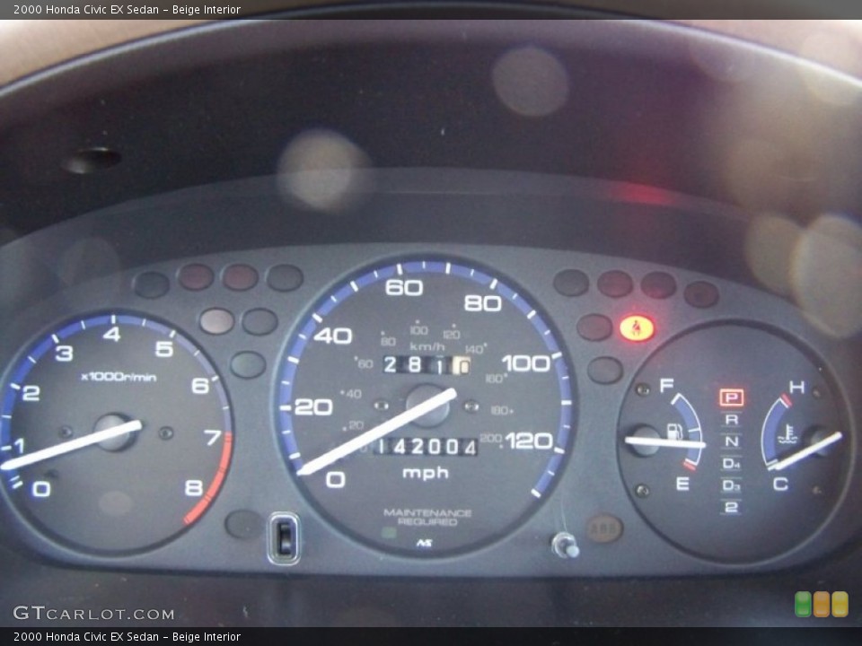 Beige Interior Gauges for the 2000 Honda Civic EX Sedan #53832586