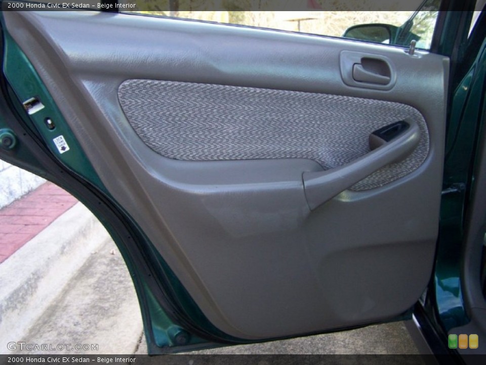 Beige Interior Door Panel for the 2000 Honda Civic EX Sedan #53832649