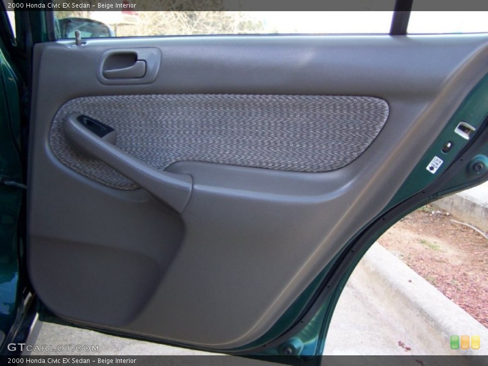 Beige Interior Door Panel for the 2000 Honda Civic EX Sedan #53832655