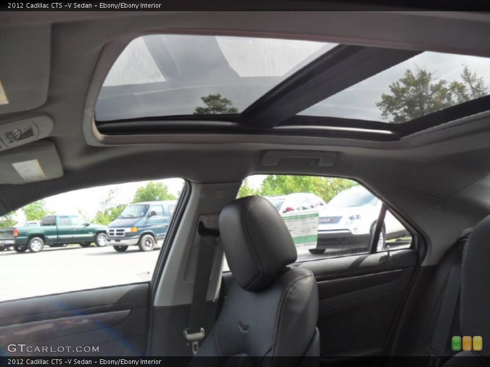 Ebony/Ebony Interior Sunroof for the 2012 Cadillac CTS -V Sedan #53834293