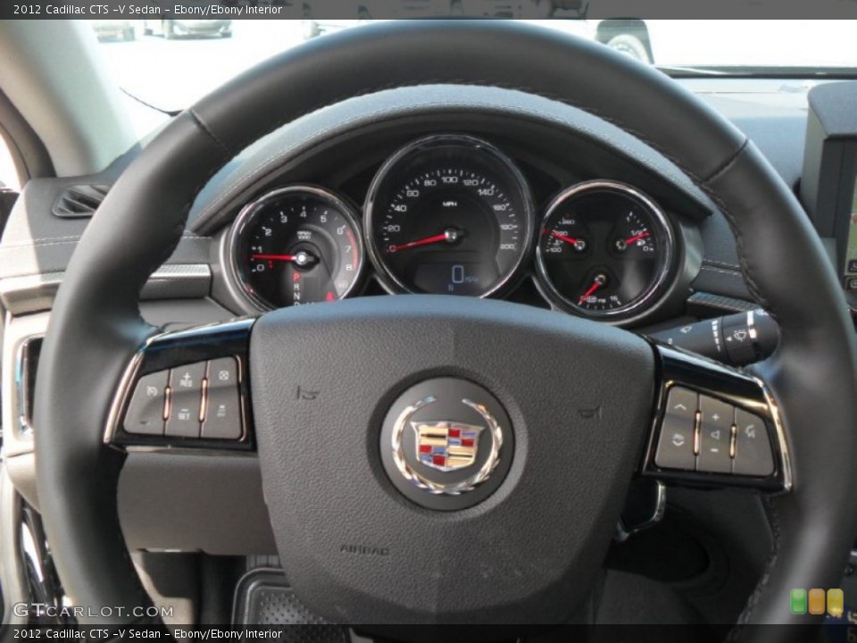 Ebony/Ebony Interior Steering Wheel for the 2012 Cadillac CTS -V Sedan #53834317