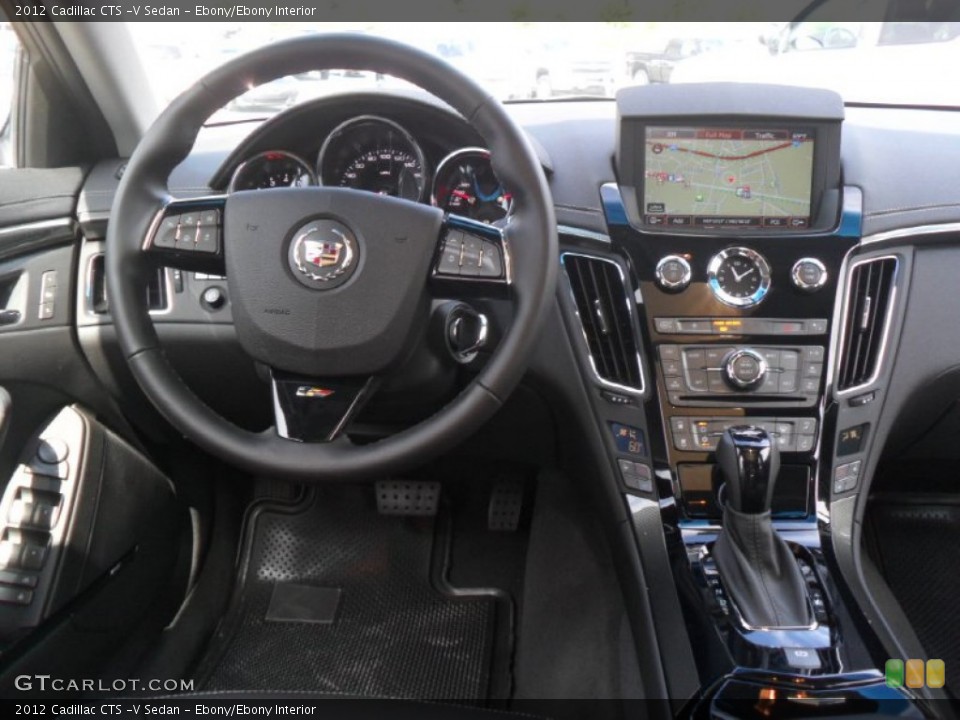 Ebony/Ebony Interior Dashboard for the 2012 Cadillac CTS -V Sedan #53834338