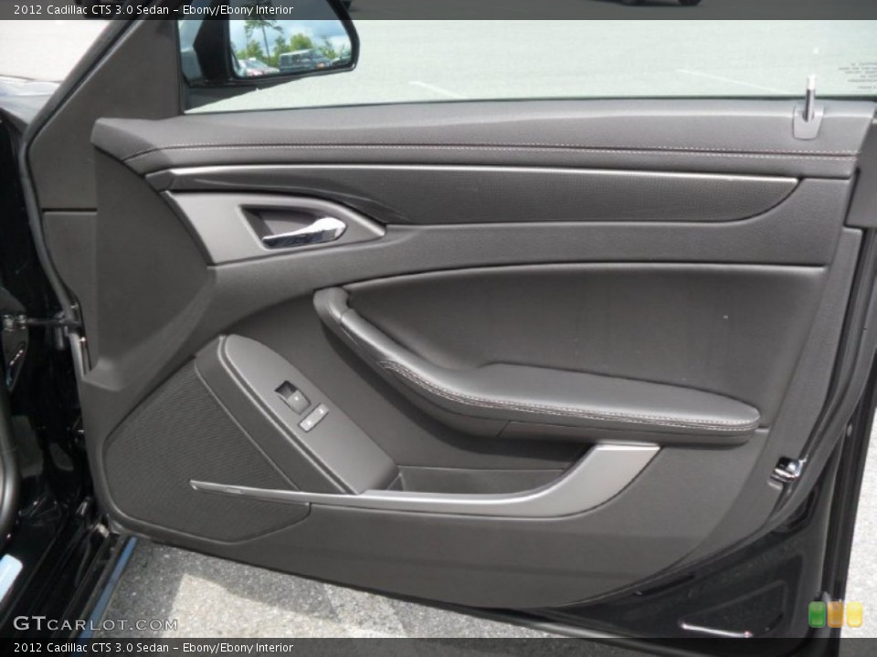 Ebony/Ebony Interior Door Panel for the 2012 Cadillac CTS 3.0 Sedan #53834536