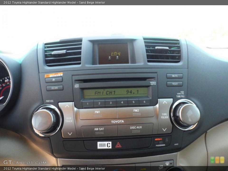 Sand Beige Interior Audio System for the 2012 Toyota Highlander  #53836144