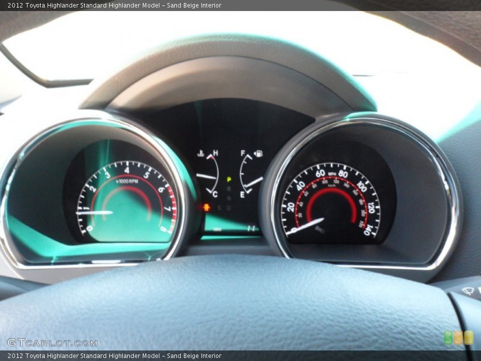 Sand Beige Interior Gauges for the 2012 Toyota Highlander  #53836165