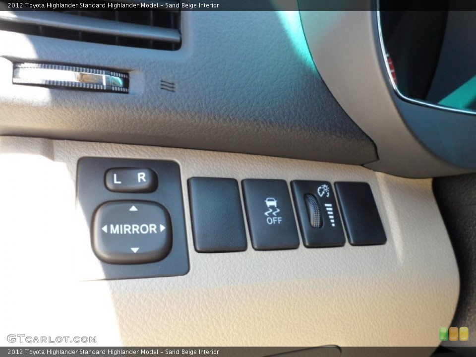 Sand Beige Interior Controls for the 2012 Toyota Highlander  #53836173