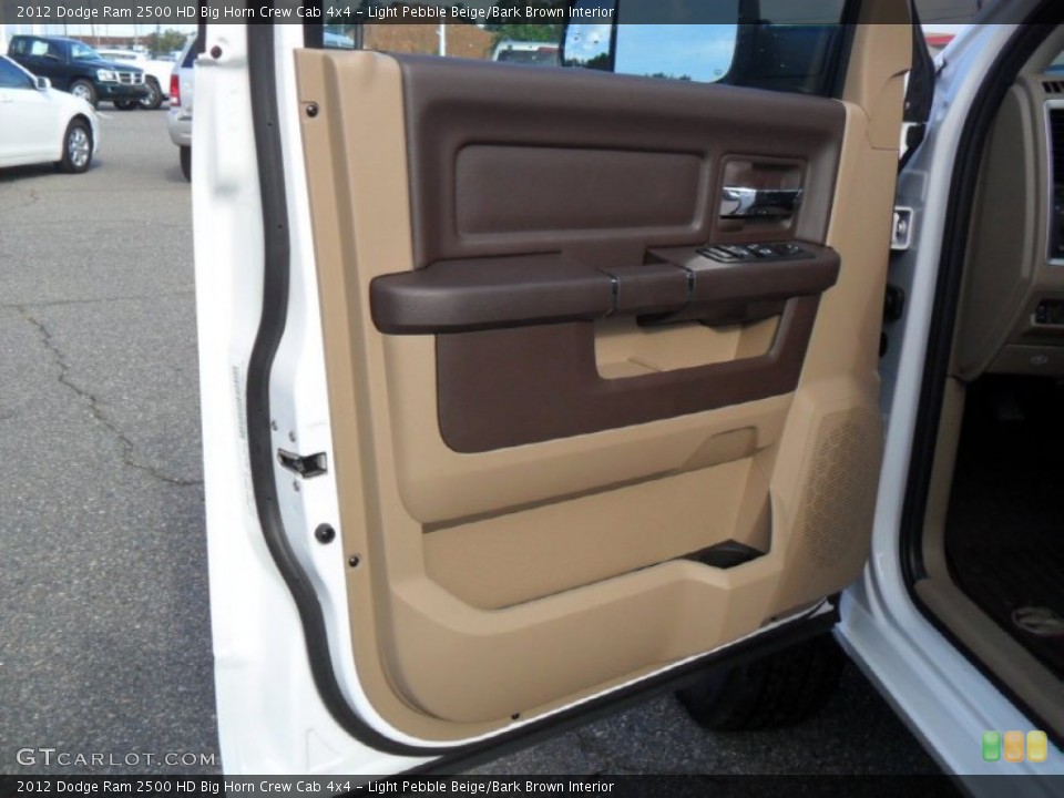 Light Pebble Beige/Bark Brown Interior Door Panel for the 2012 Dodge Ram 2500 HD Big Horn Crew Cab 4x4 #53836210
