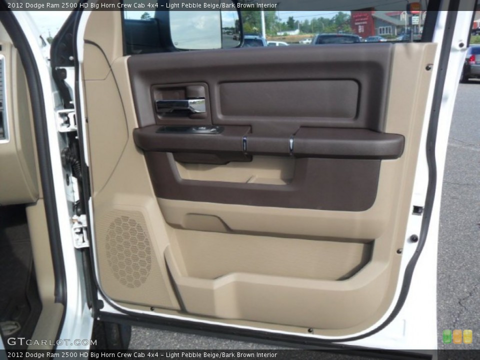 Light Pebble Beige/Bark Brown Interior Door Panel for the 2012 Dodge Ram 2500 HD Big Horn Crew Cab 4x4 #53836285