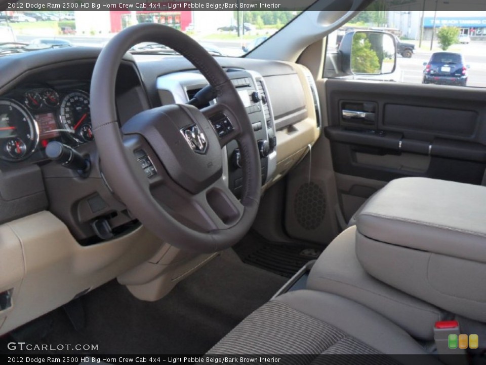 Light Pebble Beige/Bark Brown Interior Photo for the 2012 Dodge Ram 2500 HD Big Horn Crew Cab 4x4 #53836309