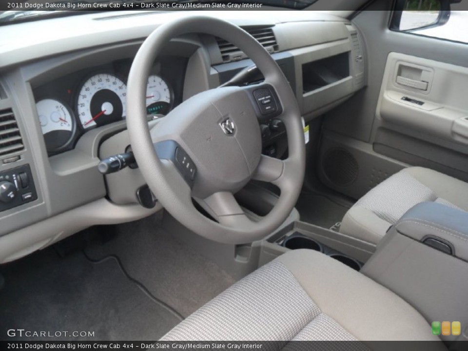 Dark Slate Gray/Medium Slate Gray Interior Photo for the 2011 Dodge Dakota Big Horn Crew Cab 4x4 #53836604