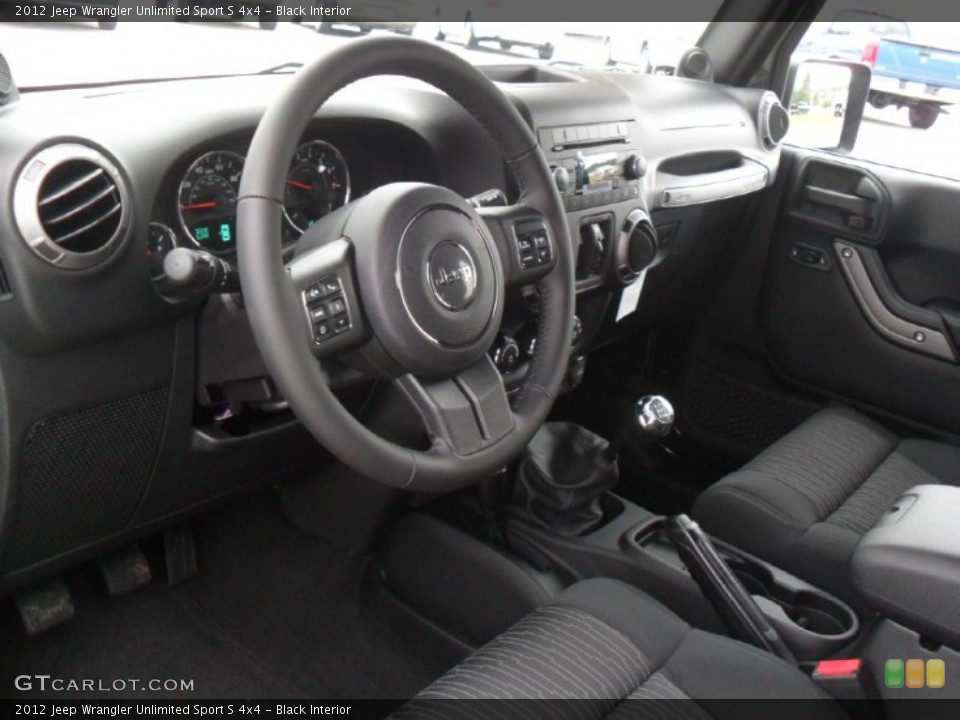 Black Interior Photo for the 2012 Jeep Wrangler Unlimited Sport S 4x4 #53836777