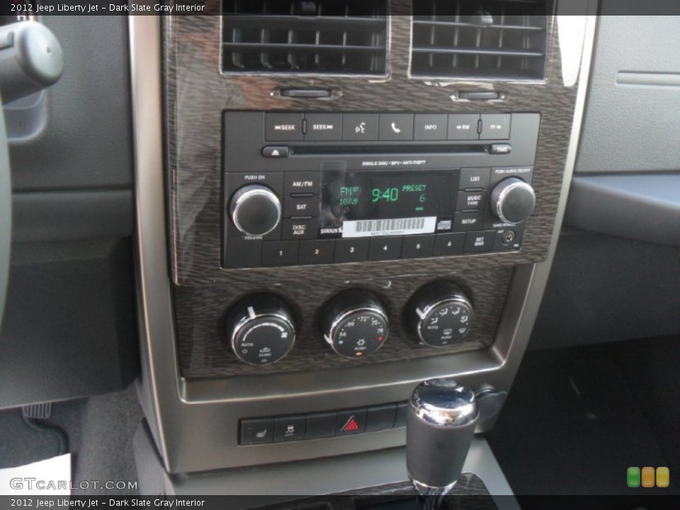 Dark Slate Gray Interior Controls for the 2012 Jeep Liberty Jet #53836861