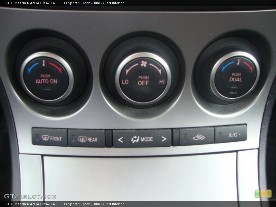 Black/Red Interior Controls for the 2010 Mazda MAZDA3 MAZDASPEED3 Sport 5 Door #53838073