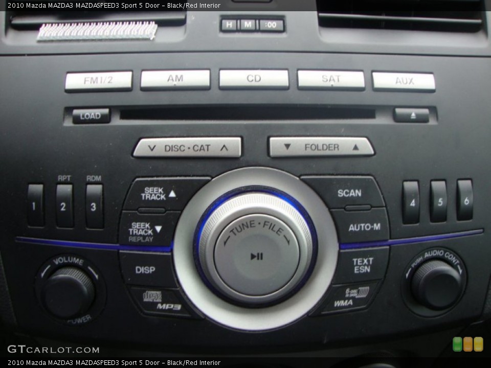 Black/Red Interior Audio System for the 2010 Mazda MAZDA3 MAZDASPEED3 Sport 5 Door #53838076