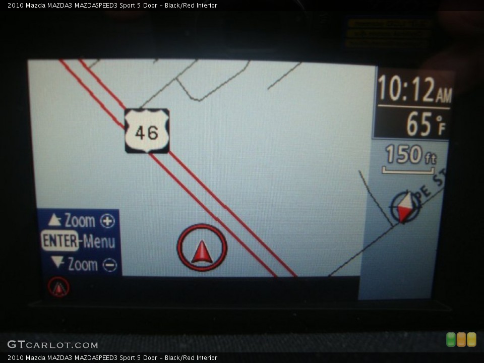 Black/Red Interior Navigation for the 2010 Mazda MAZDA3 MAZDASPEED3 Sport 5 Door #53838088