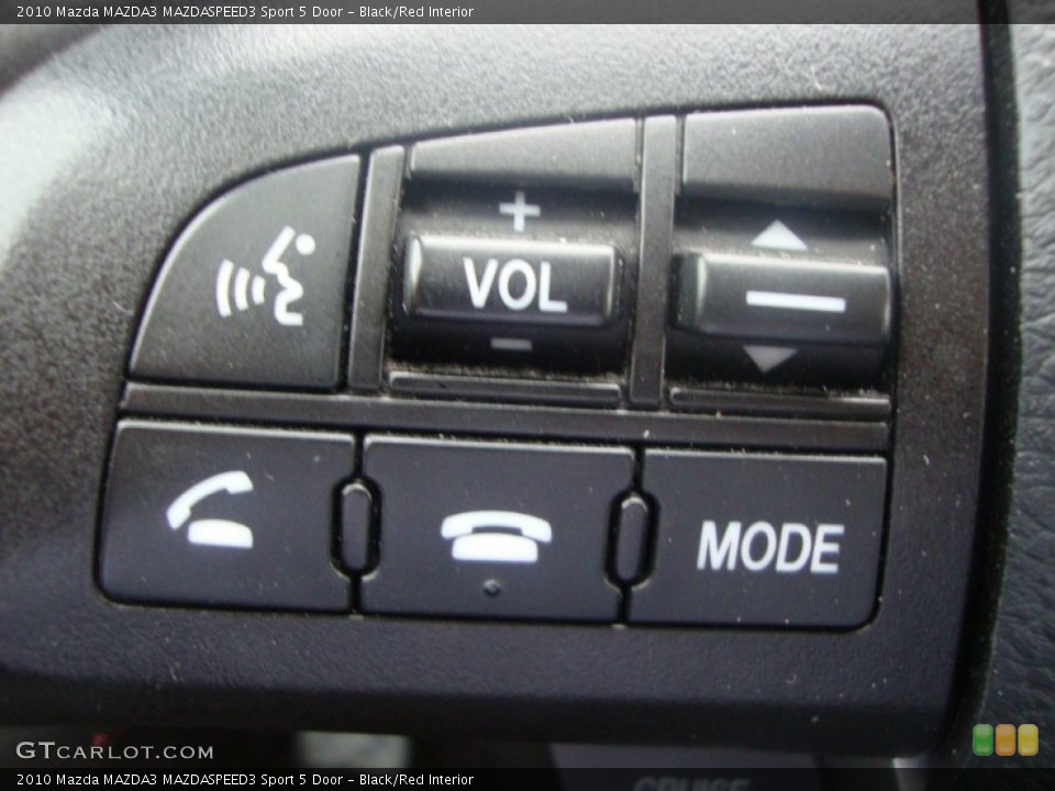 Black/Red Interior Controls for the 2010 Mazda MAZDA3 MAZDASPEED3 Sport 5 Door #53838100