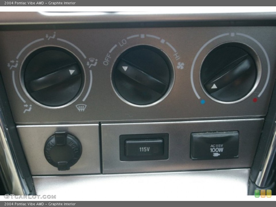 Graphite Interior Controls for the 2004 Pontiac Vibe AWD #53839616