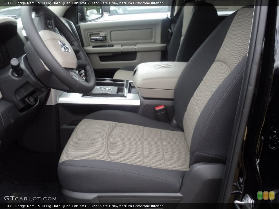 Dark Slate Gray/Medium Graystone Interior Photo for the 2012 Dodge Ram 1500 Big Horn Quad Cab 4x4 #53839667