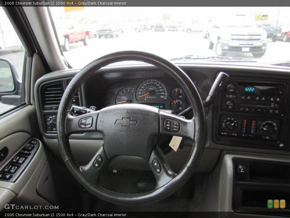 Gray/Dark Charcoal Interior Steering Wheel for the 2006 Chevrolet Suburban LS 1500 4x4 #53840541