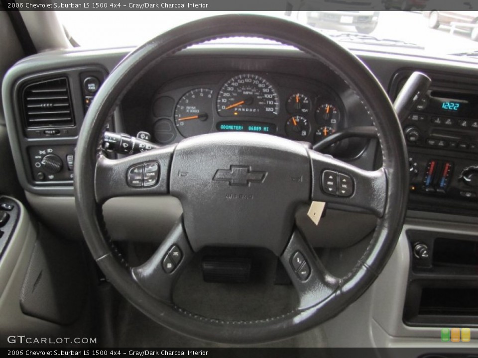 Gray/Dark Charcoal Interior Steering Wheel for the 2006 Chevrolet Suburban LS 1500 4x4 #53840553
