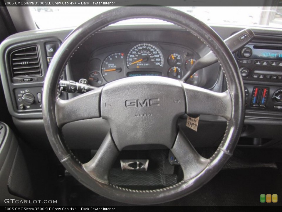 Dark Pewter Interior Steering Wheel for the 2006 GMC Sierra 3500 SLE Crew Cab 4x4 #53841333