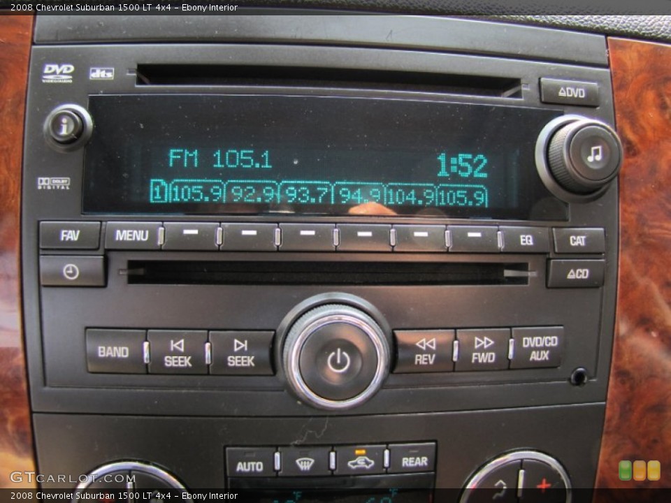 Ebony Interior Audio System for the 2008 Chevrolet Suburban 1500 LT 4x4 #53842173