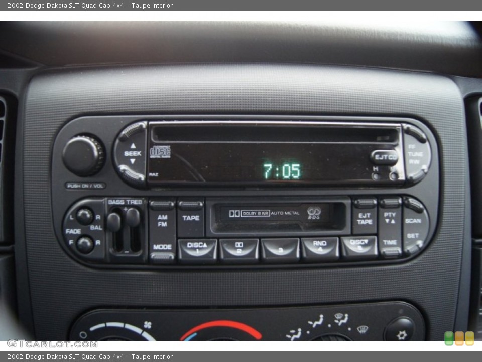 Taupe Interior Audio System for the 2002 Dodge Dakota SLT Quad Cab 4x4 #53844396