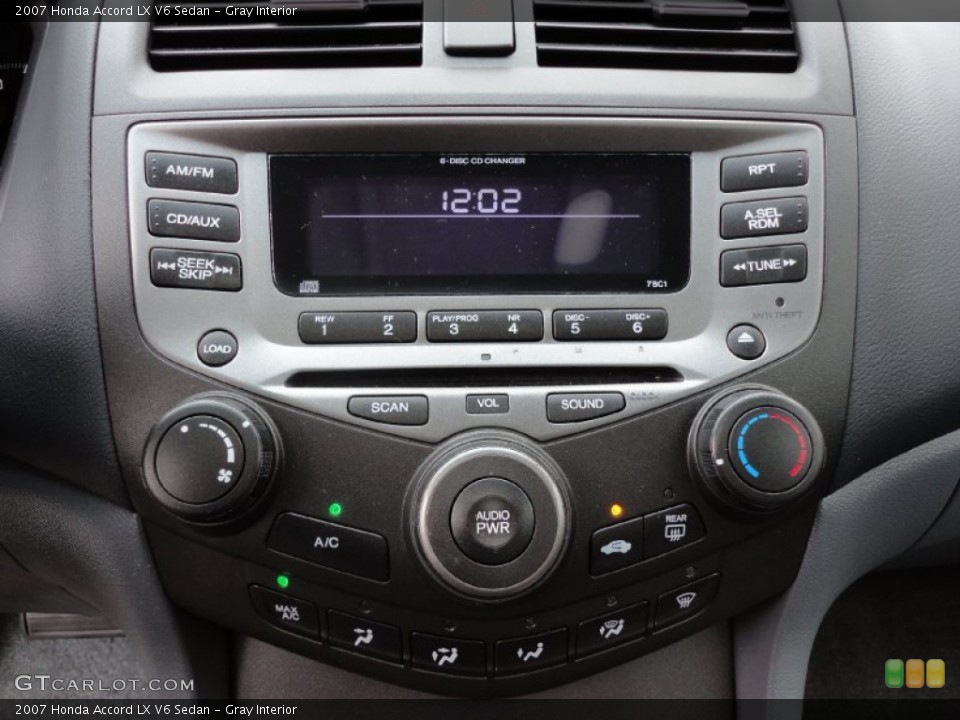 Gray Interior Controls for the 2007 Honda Accord LX V6 Sedan #53844768