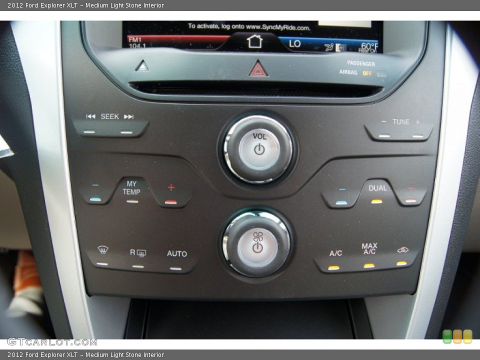 Medium Light Stone Interior Controls for the 2012 Ford Explorer XLT #53845266