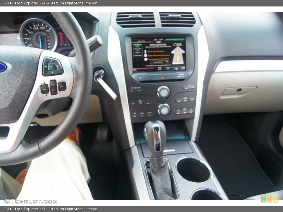 Medium Light Stone Interior Controls for the 2012 Ford Explorer XLT #53845323