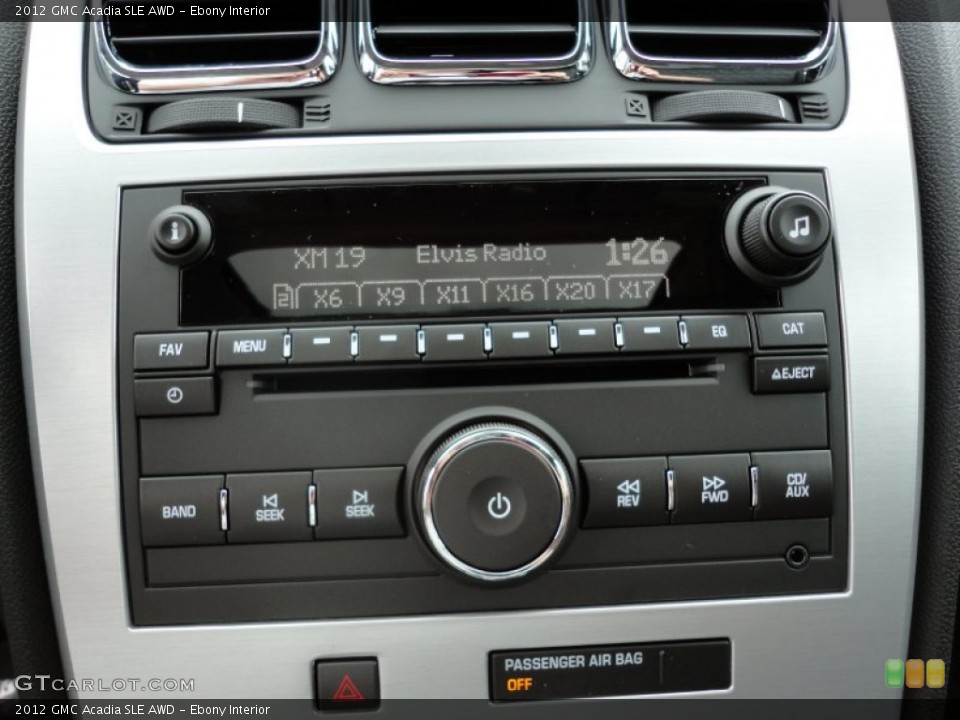 Ebony Interior Audio System for the 2012 GMC Acadia SLE AWD #53849892