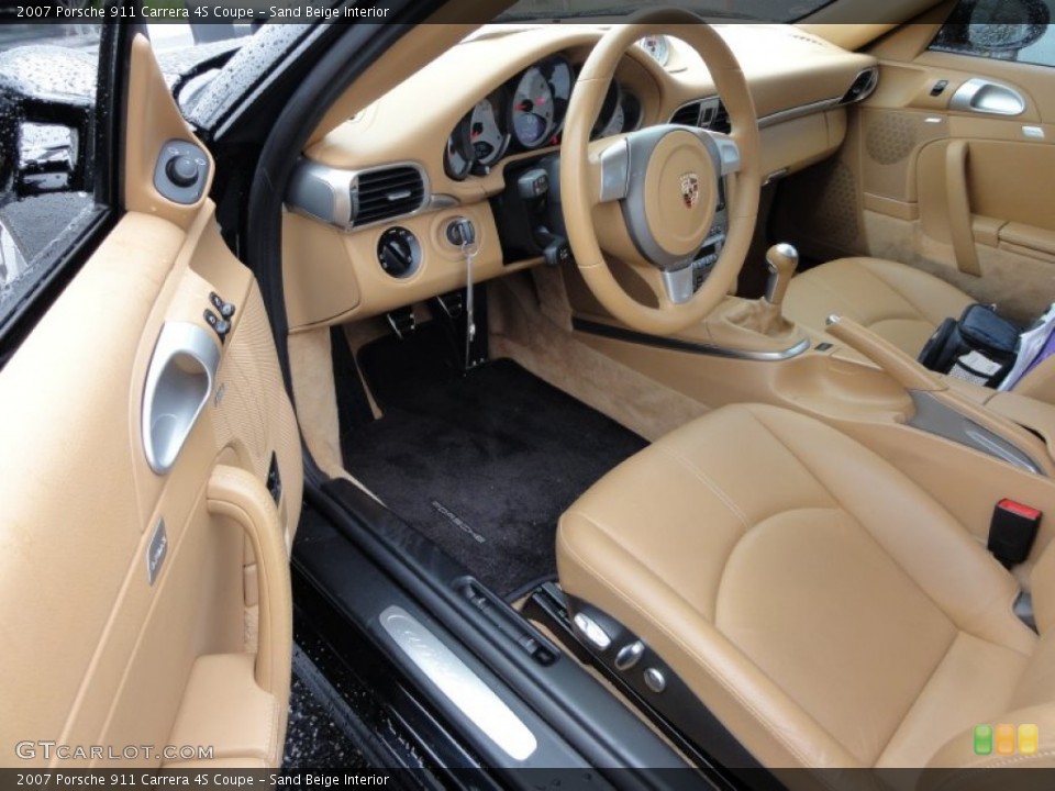 Sand Beige Interior Photo for the 2007 Porsche 911 Carrera 4S Coupe #53850423
