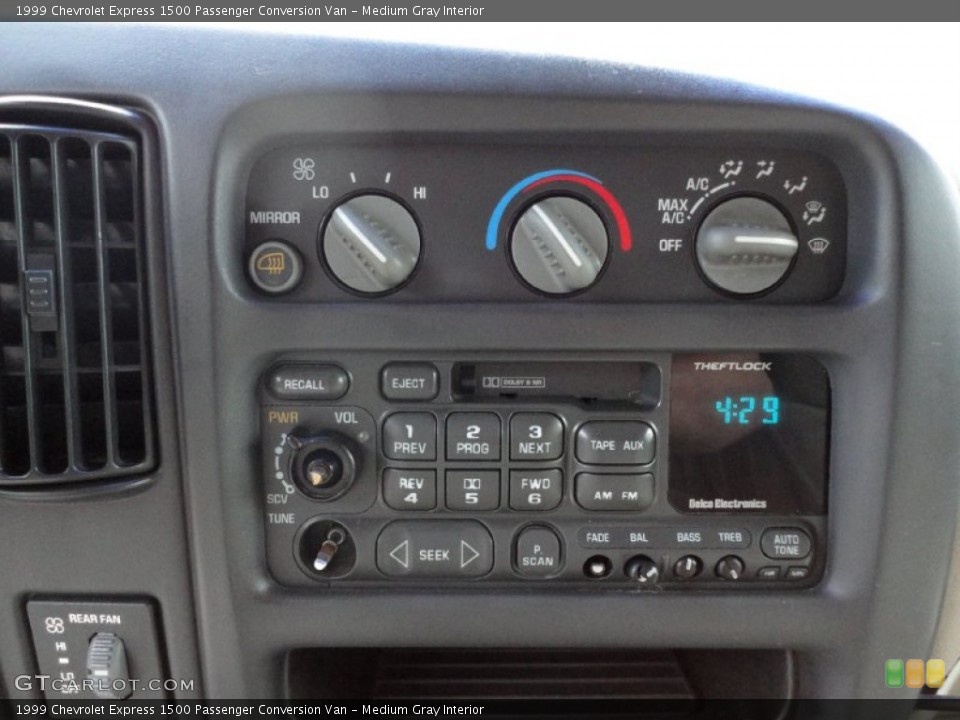 Medium Gray Interior Audio System for the 1999 Chevrolet Express 1500 Passenger Conversion Van #53851164