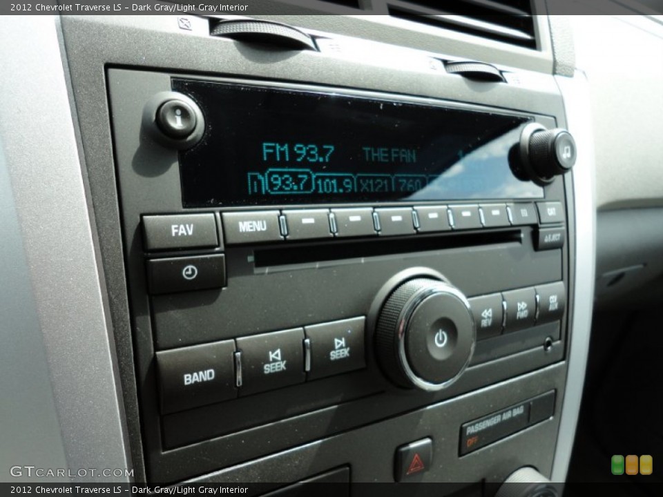 Dark Gray/Light Gray Interior Audio System for the 2012 Chevrolet Traverse LS #53852604