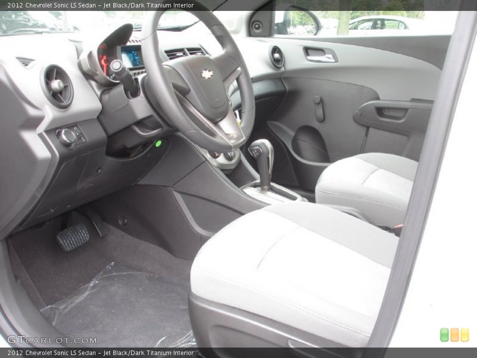 Jet Black/Dark Titanium Interior Photo for the 2012 Chevrolet Sonic LS Sedan #53853636