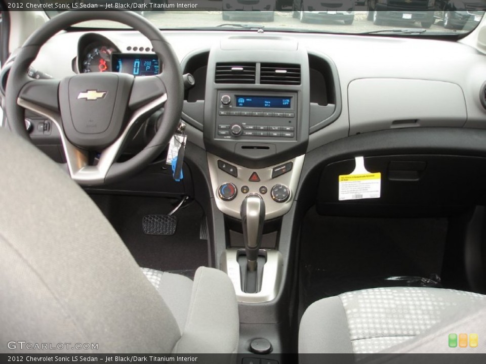 Jet Black/Dark Titanium Interior Dashboard for the 2012 Chevrolet Sonic LS Sedan #53853651