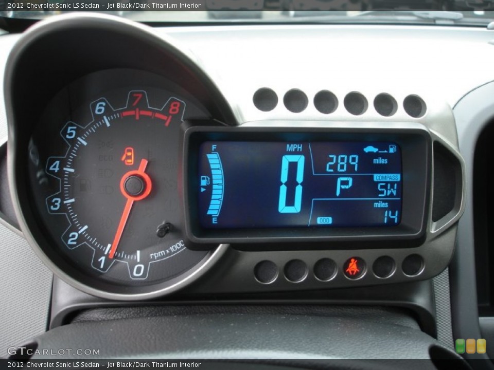 Jet Black/Dark Titanium Interior Gauges for the 2012 Chevrolet Sonic LS Sedan #53853663