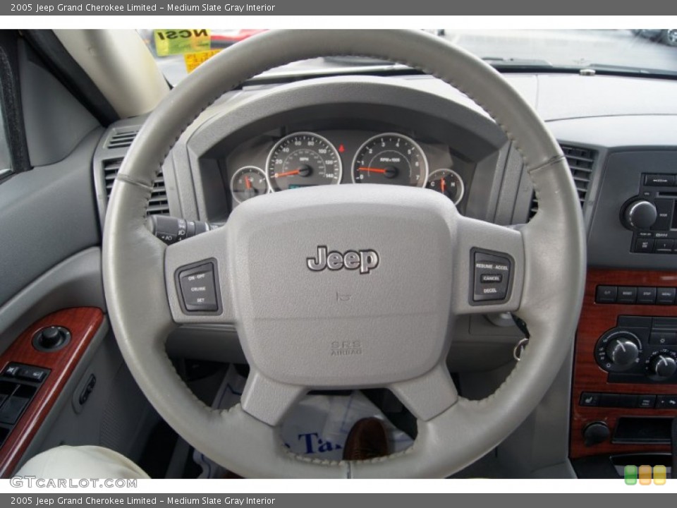 Medium Slate Gray Interior Steering Wheel for the 2005 Jeep Grand Cherokee Limited #53855091