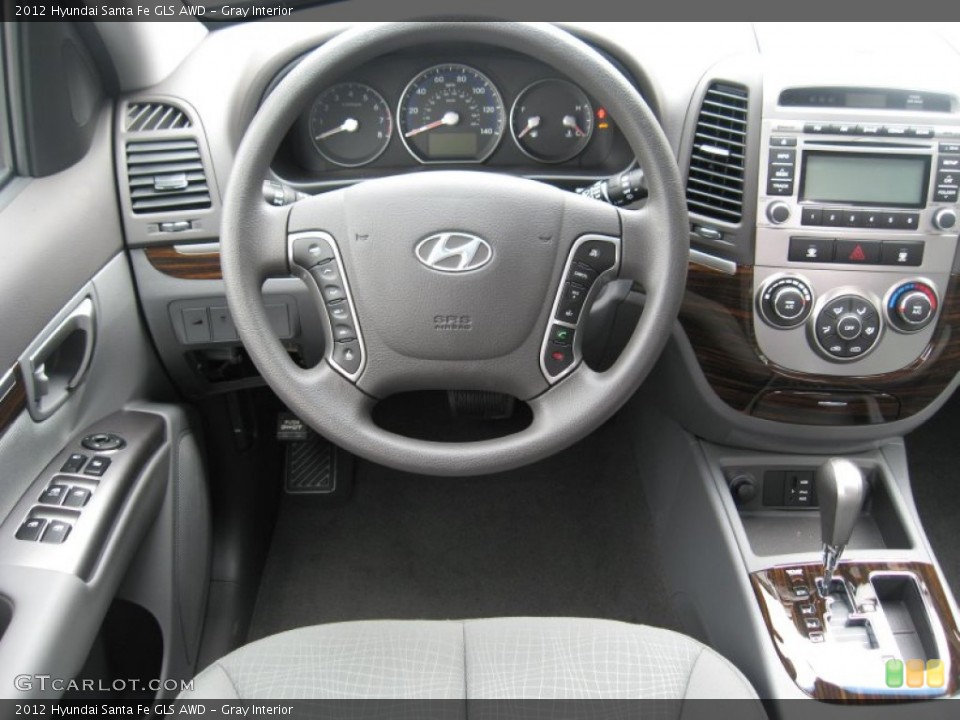 Gray Interior Steering Wheel for the 2012 Hyundai Santa Fe GLS AWD #53855502