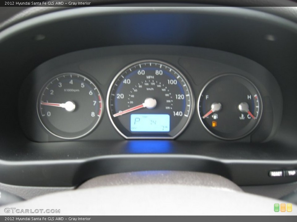 Gray Interior Gauges for the 2012 Hyundai Santa Fe GLS AWD #53855520
