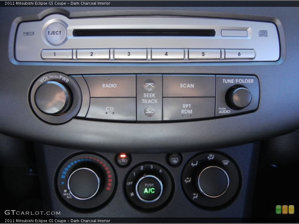 Dark Charcoal Interior Controls for the 2011 Mitsubishi Eclipse GS Coupe #53859469