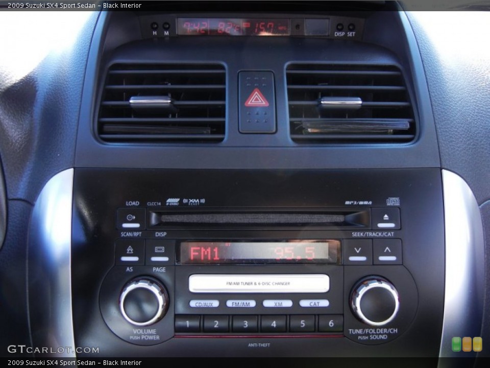 Black Interior Audio System for the 2009 Suzuki SX4 Sport Sedan #53859733