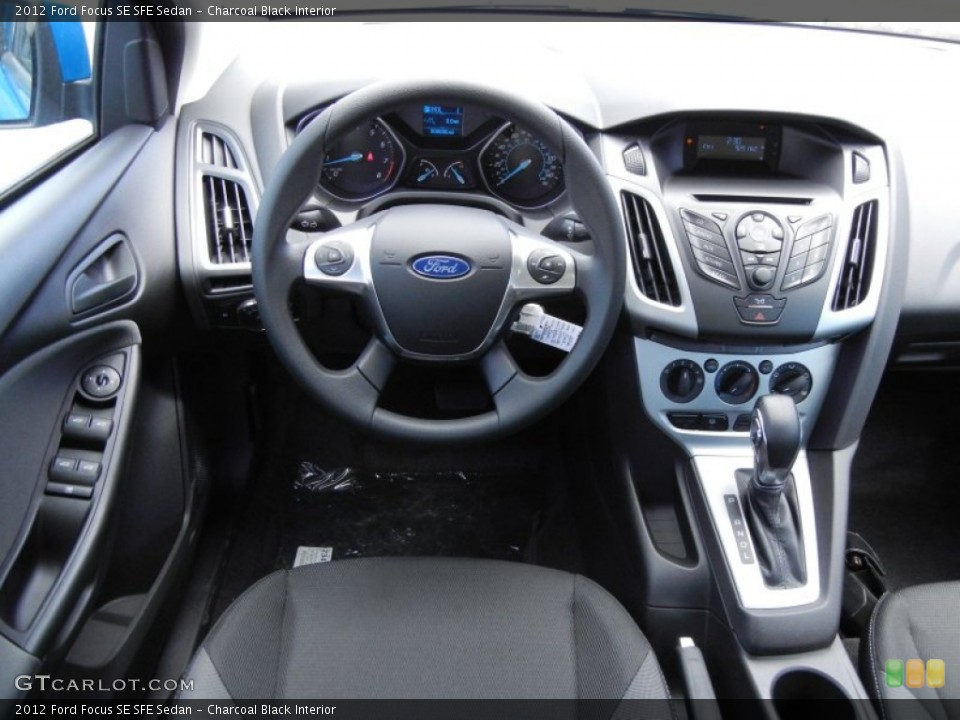 Charcoal Black Interior Dashboard for the 2012 Ford Focus SE SFE Sedan #53861722