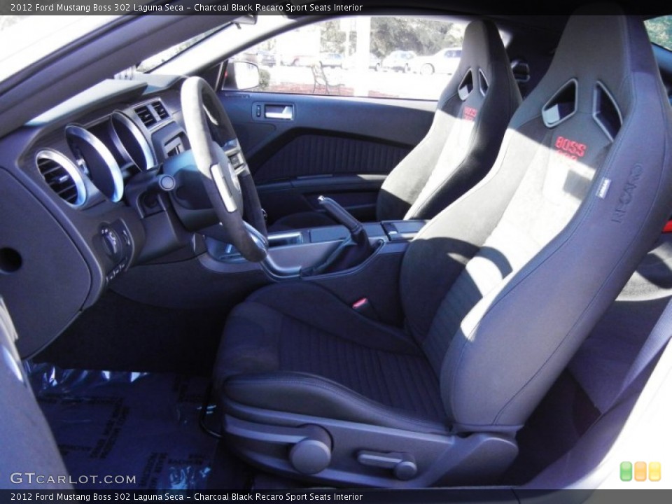 Charcoal Black Recaro Sport Seats Interior Photo for the 2012 Ford Mustang Boss 302 Laguna Seca #53861911