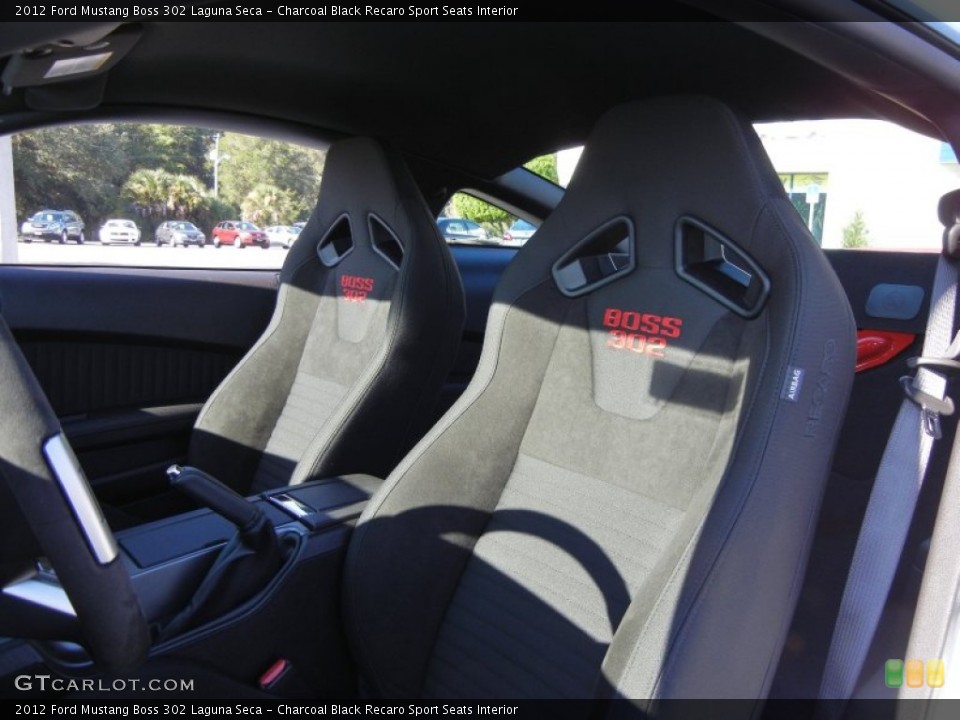 Charcoal Black Recaro Sport Seats Interior Photo for the 2012 Ford Mustang Boss 302 Laguna Seca #53861920