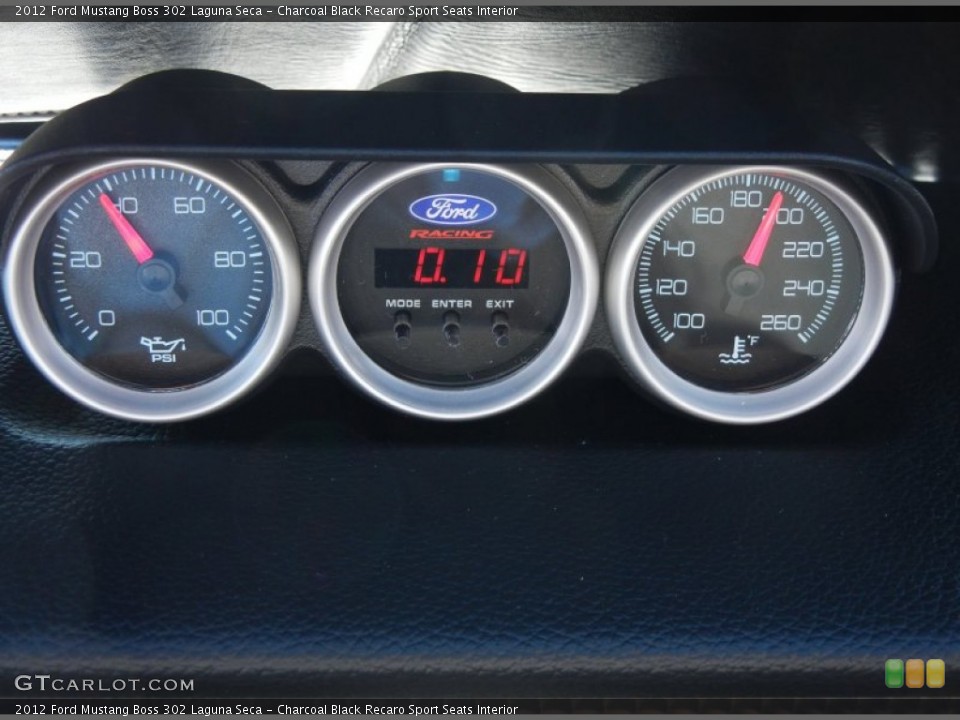 Charcoal Black Recaro Sport Seats Interior Gauges for the 2012 Ford Mustang Boss 302 Laguna Seca #53862004