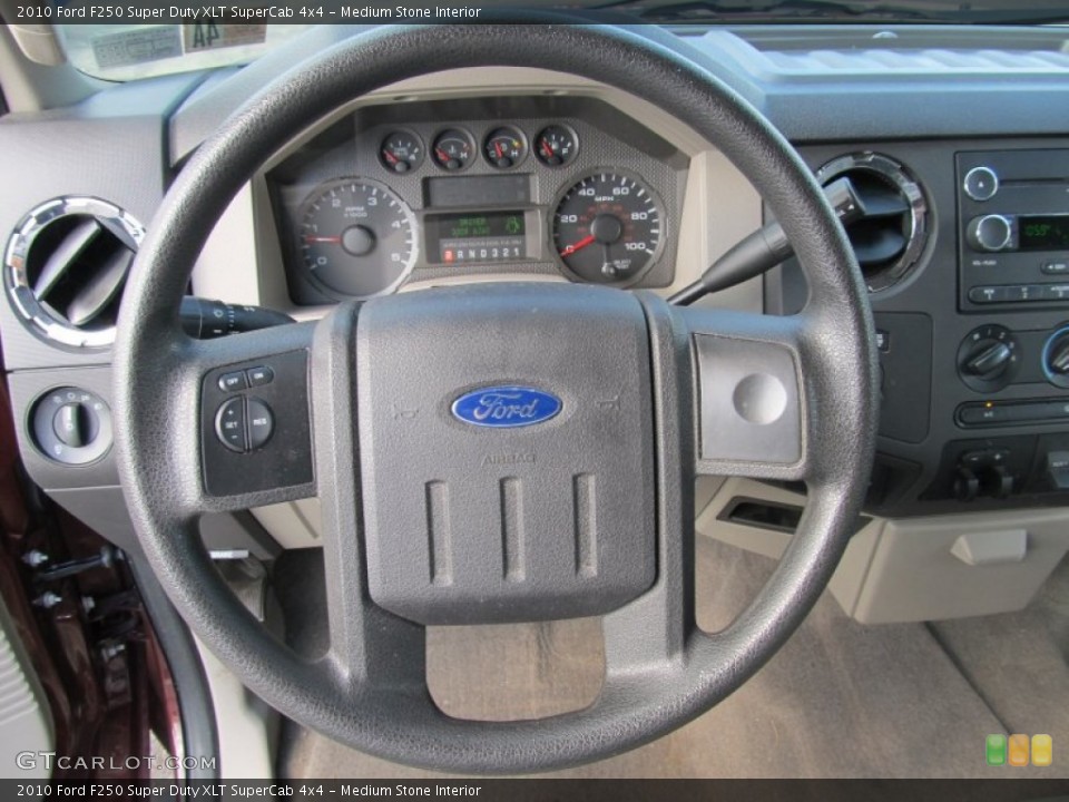 Medium Stone Interior Steering Wheel for the 2010 Ford F250 Super Duty XLT SuperCab 4x4 #53865460